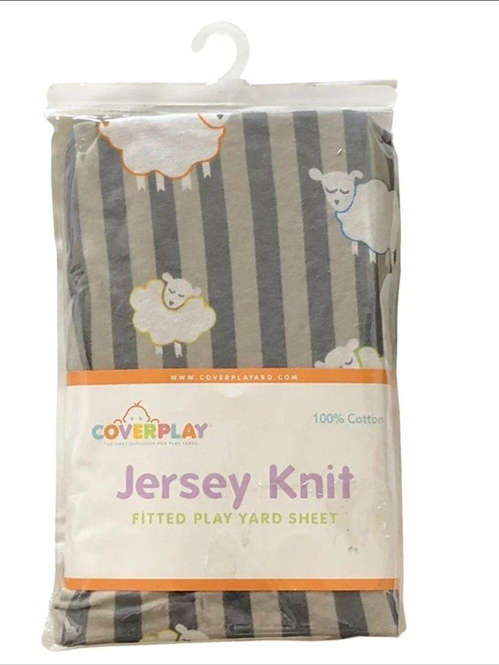 Grey Sheep Play Yard Sheet & Slipcover - 2pc Bedding Set